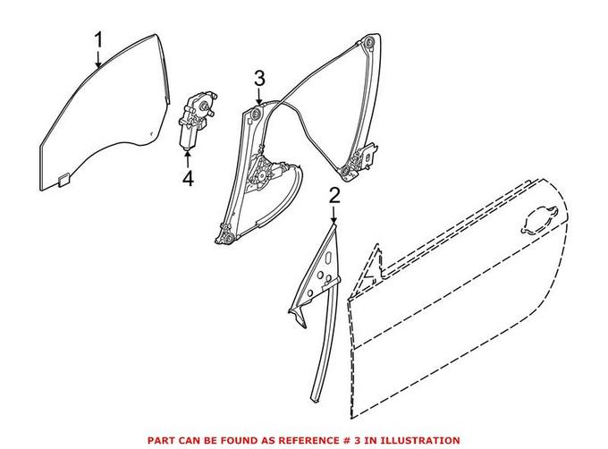 BMW Window Regulator - Front Driver Side 51337268797